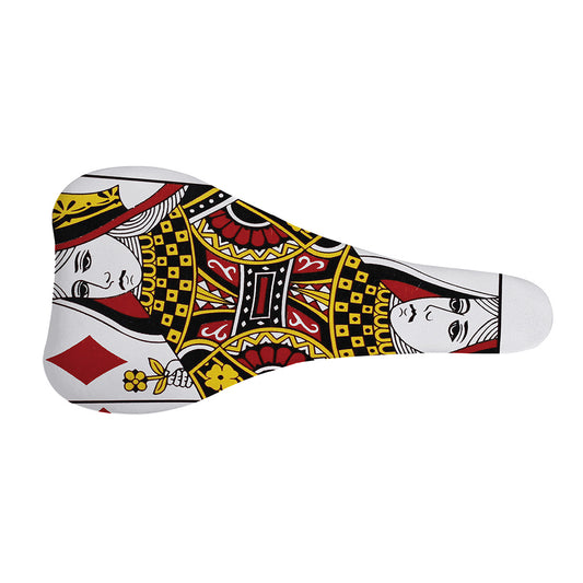 Queen Of Diamonds Playing Card Print Bicycle Seat Cover