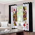 Queen Of Diamonds Playing Card Print Dimout Grommet Curtains