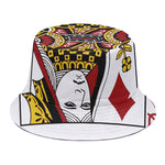 Queen Of Diamonds Playing Card Print Bucket Hat