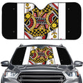Queen Of Diamonds Playing Card Print Car Windshield Sun Shade