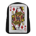 Queen Of Diamonds Playing Card Print Casual Backpack