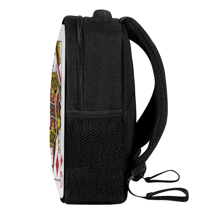 Queen Of Diamonds Playing Card Print Casual Backpack