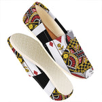 Queen Of Diamonds Playing Card Print Casual Shoes