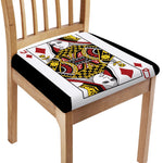 Queen Of Diamonds Playing Card Print Chair Cushion Cover