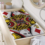 Queen Of Diamonds Playing Card Print Changing Pad Cover