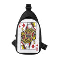 Queen Of Diamonds Playing Card Print Sling Bag