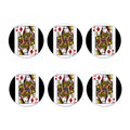Queen Of Diamonds Playing Card Print Coaster Set