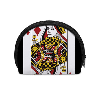 Queen Of Diamonds Playing Card Print Coin Purse