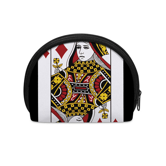 Queen Of Diamonds Playing Card Print Coin Purse