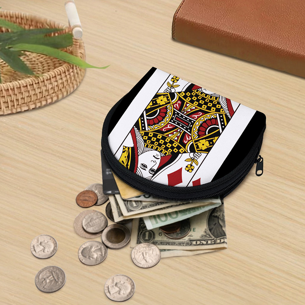 Queen Of Diamonds Playing Card Print Coin Purse