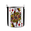 Queen Of Diamonds Playing Card Print Collapsible Laundry Basket