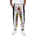 Queen Of Diamonds Playing Card Print Cotton Sweatpants