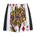 Queen Of Diamonds Playing Card Print Cotton Shorts