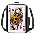Queen Of Diamonds Playing Card Print Crossbody Lunch Bag