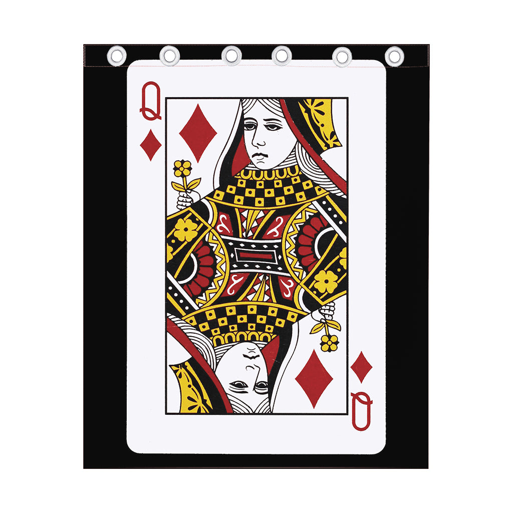 Queen Of Diamonds Playing Card Print Curtain