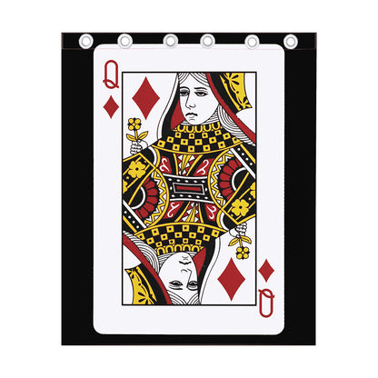 Queen Of Diamonds Playing Card Print Curtain