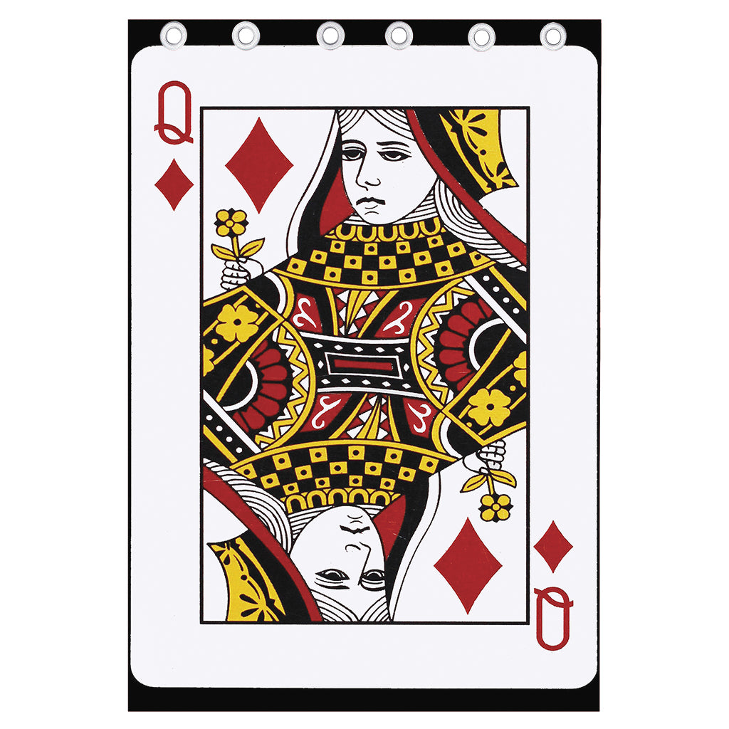 Queen Of Diamonds Playing Card Print Curtain