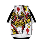Queen Of Diamonds Playing Card Print Dog Zip Up Hoodie