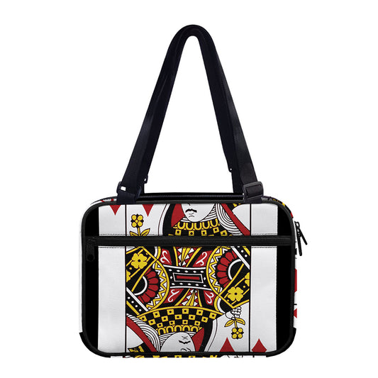 Queen Of Diamonds Playing Card Print Double Strap Bible Bag