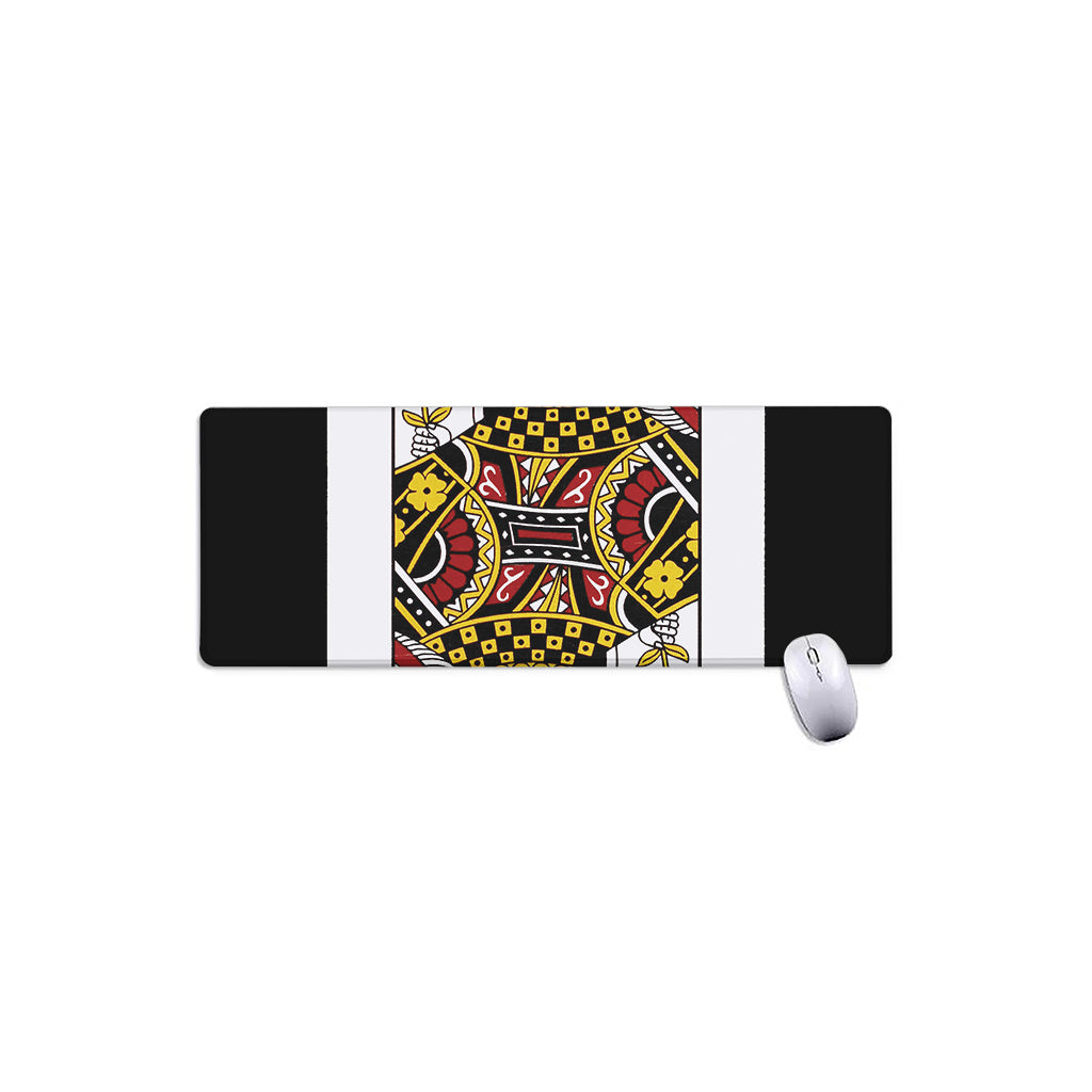 Queen Of Diamonds Playing Card Print Extended Mouse Pad