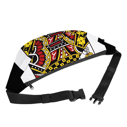 Queen Of Diamonds Playing Card Print Fanny Pack