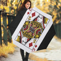 Queen Of Diamonds Playing Card Print Foldable Umbrella