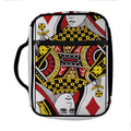 Queen Of Diamonds Playing Card Print Front Pocket Bible Bag
