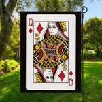 Queen Of Diamonds Playing Card Print Garden Flag