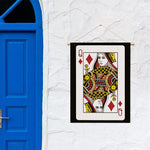 Queen Of Diamonds Playing Card Print Garden Flag