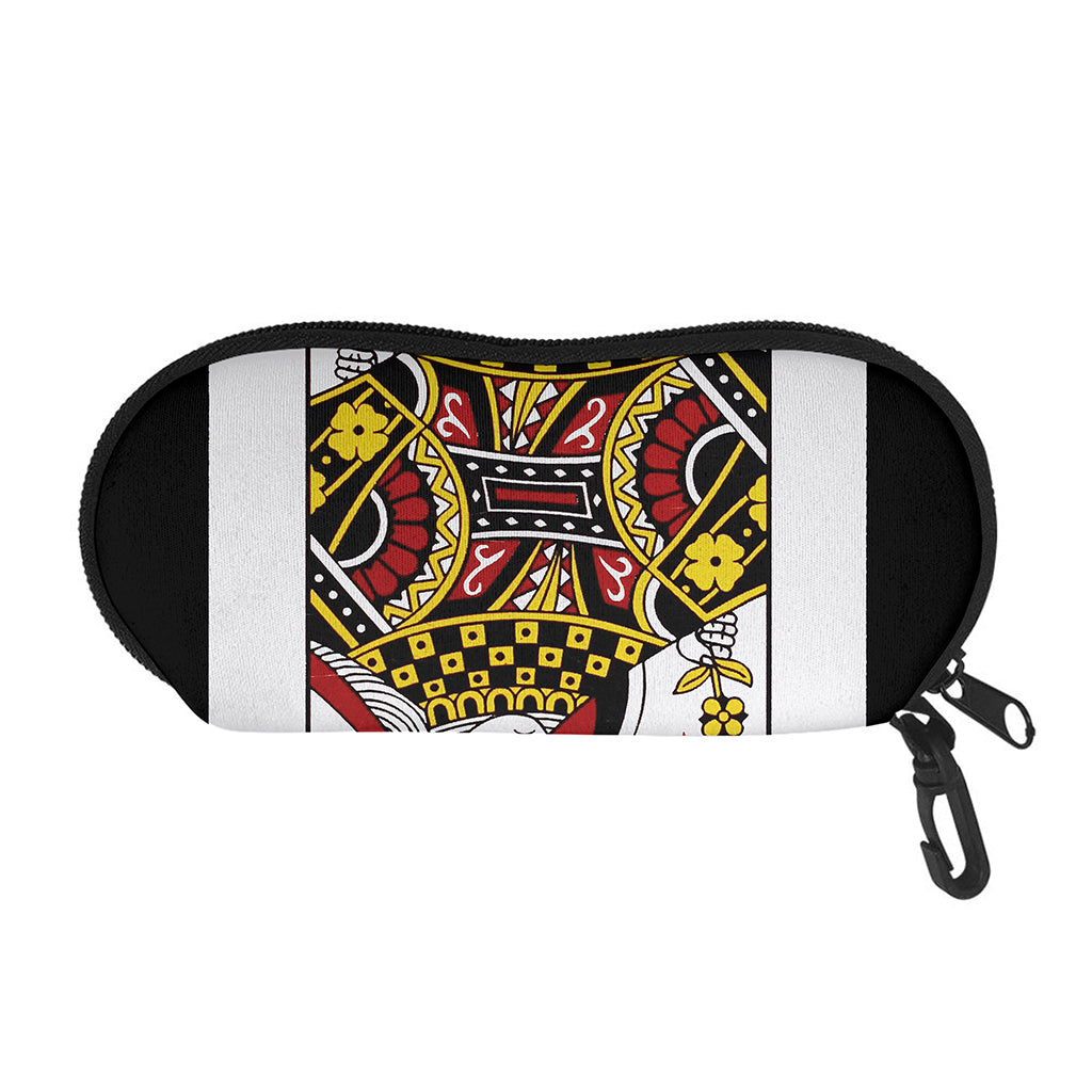 Queen Of Diamonds Playing Card Print Glasses Case
