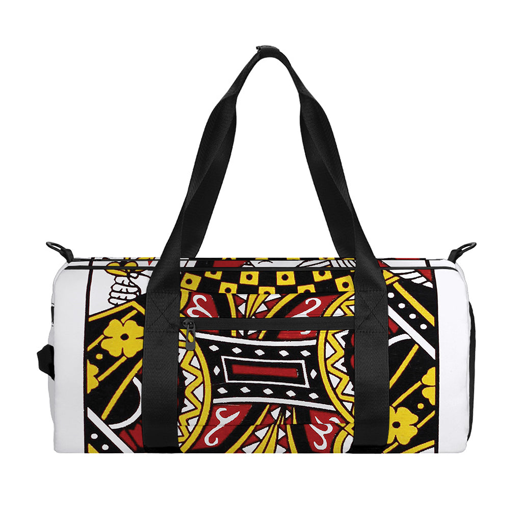 Queen Of Diamonds Playing Card Print Gym Bag