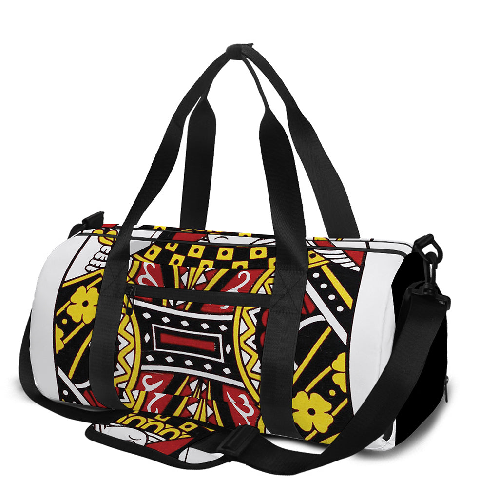 Queen Of Diamonds Playing Card Print Gym Bag