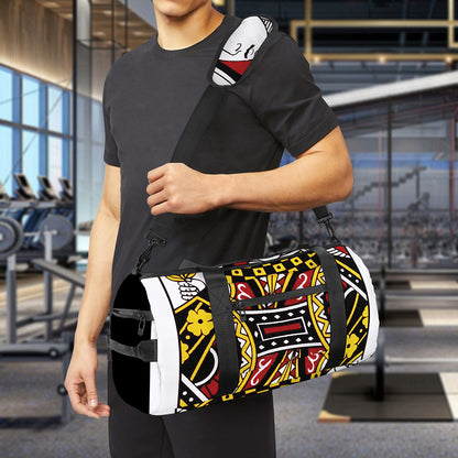 Queen Of Diamonds Playing Card Print Gym Bag