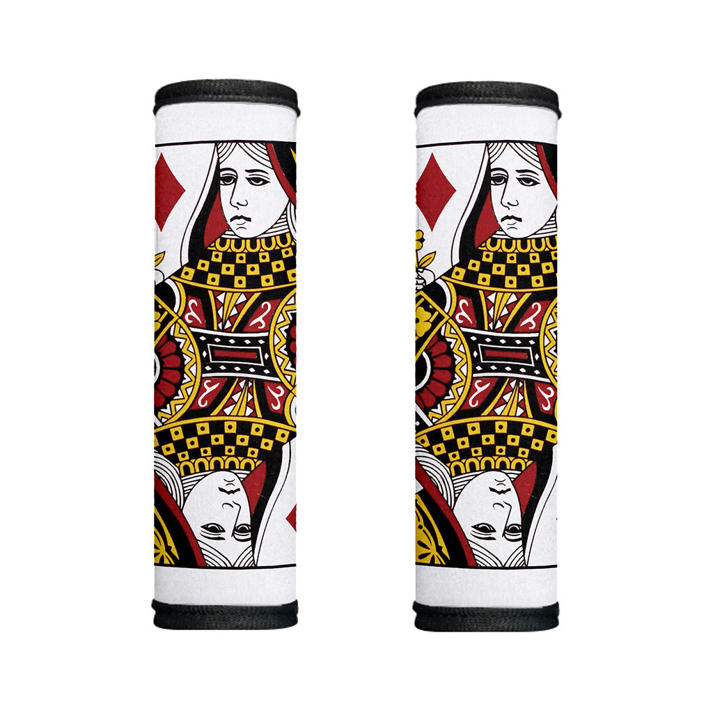 Queen Of Diamonds Playing Card Print Handle Covers