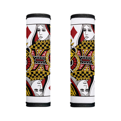 Queen Of Diamonds Playing Card Print Handle Covers