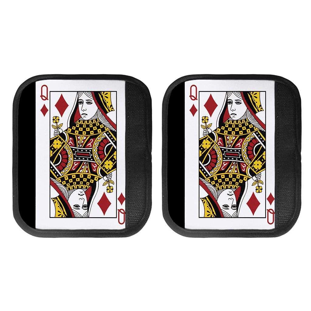 Queen Of Diamonds Playing Card Print Handle Covers