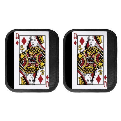 Queen Of Diamonds Playing Card Print Handle Covers