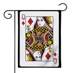 Queen Of Diamonds Playing Card Print House Flag
