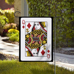 Queen Of Diamonds Playing Card Print House Flag