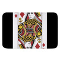 Queen Of Diamonds Playing Card Print Indoor Door Mat