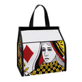 Queen Of Diamonds Playing Card Print Insulated Lunch Tote