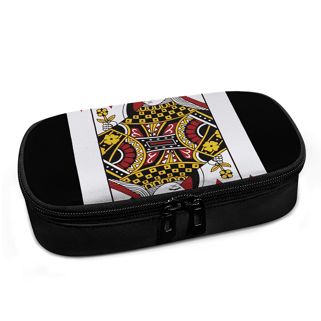 Queen Of Diamonds Playing Card Print Insulin Cooler Travel Case
