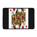Queen Of Diamonds Playing Card Print Kitchen Mat