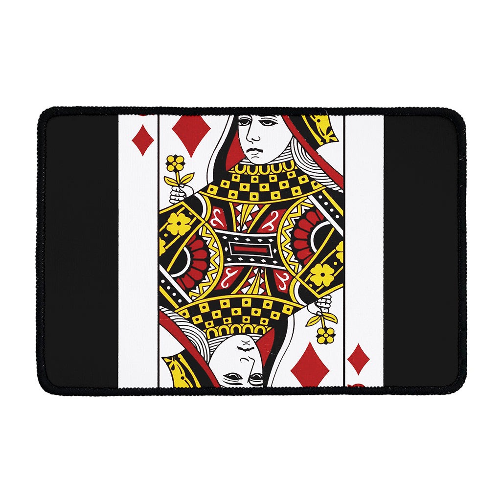 Queen Of Diamonds Playing Card Print Kitchen Mat