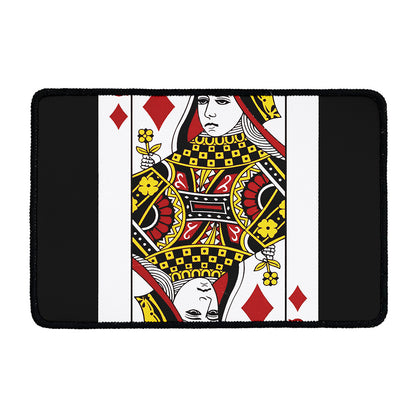 Queen Of Diamonds Playing Card Print Kitchen Mat