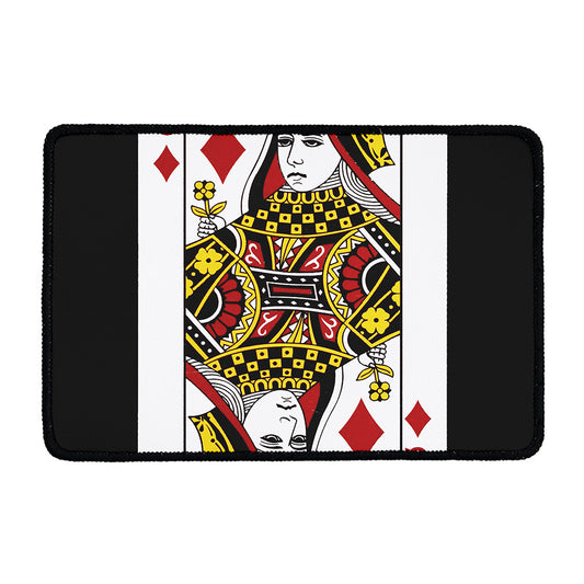 Queen Of Diamonds Playing Card Print Kitchen Mat
