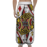 Queen Of Diamonds Playing Card Print Lantern Pants
