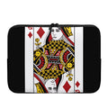 Queen Of Diamonds Playing Card Print Laptop Sleeve