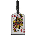 Queen Of Diamonds Playing Card Print Luggage Tag