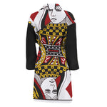 Queen Of Diamonds Playing Card Print Men's Bathrobe